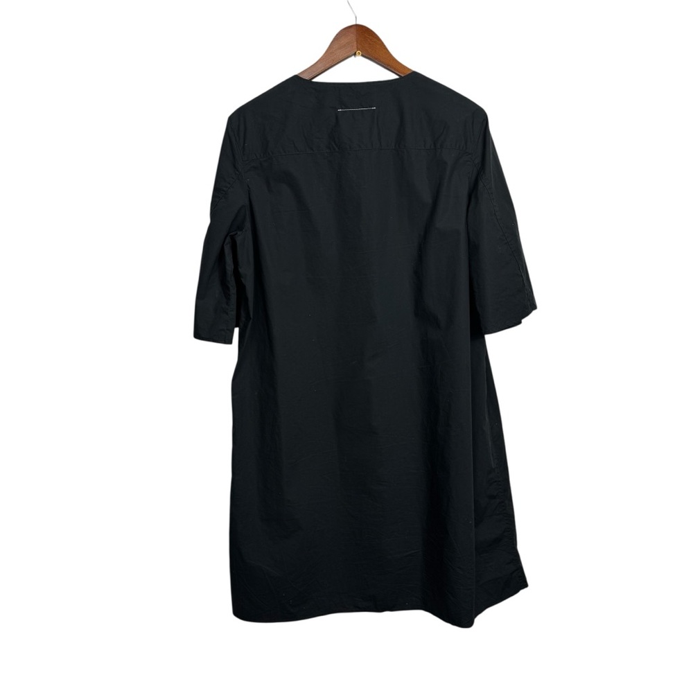 MM6 Maison Margiela Black Cotton Minimalist Lagenlook Tunic Dress 48 - Picture 9 of 10